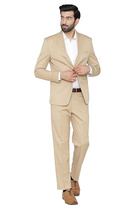 WINTAGE Men's Polyester Cotton and Evening 2 Pc Suit